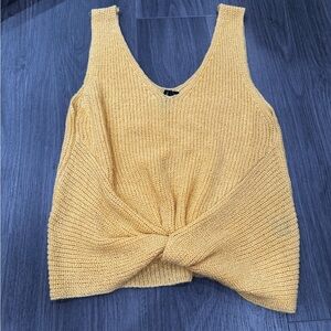moon & madison Yellow Knit Tank Top